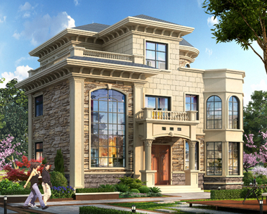 AS065浙江周总定制设计欧式三层别墅图欣赏14mX13m