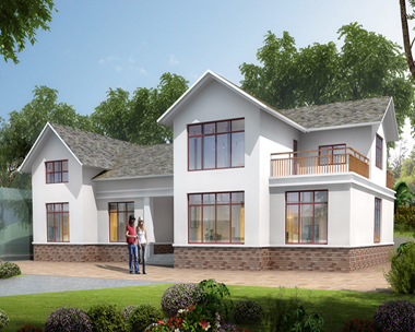 AS081株洲唐先生简约二层中式风格别墅设计图