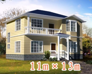 882二层新农村实用小别墅施工图11m×13m