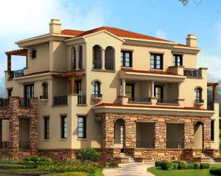 642三层联排别墅住宅建筑施工图20m×16m