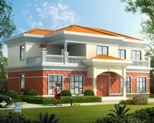 永云别墅AT1676简洁大气二层实用别墅建筑设计图纸16.9mx10m