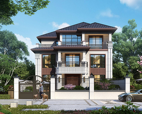 【实地设计】株洲市白关镇胡先生新中式三层别墅定制案例