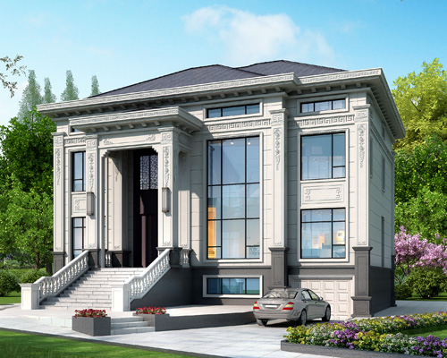 【实地设计】湘乡山枣镇占地190平两层半带架空层新中式乡村别墅设计