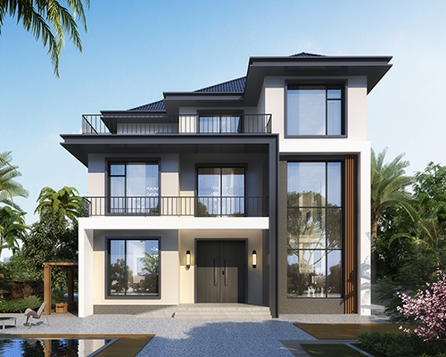 【因地制宜】邵阳隆回周府三层现代风别墅定制设计案例